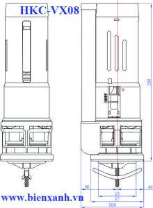 Van xả 2 nhấn SM liền khối Cao cấp HKC-VX08